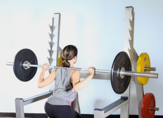 squat rack bar weight